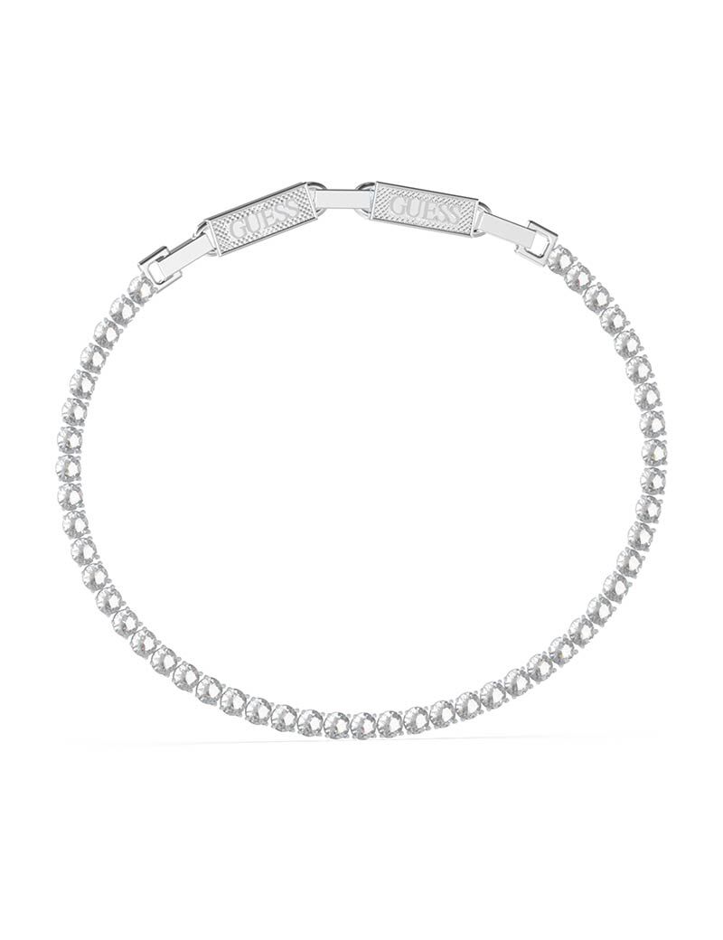 Silver-Tone Multi-Chain Rhinestone Bracelet | GUESS